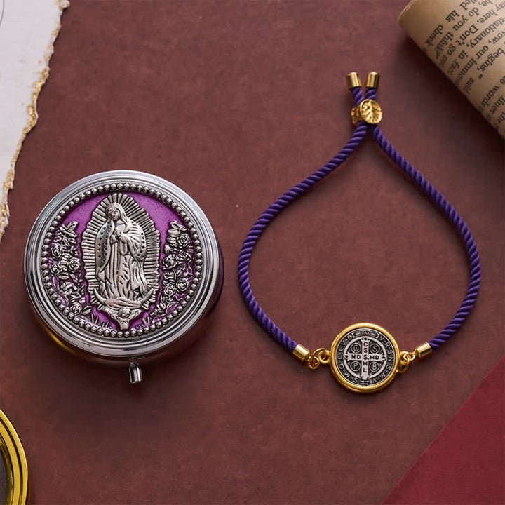 Christianartworkshop Verstellbares St.-Benedikt-Armband aus gewebter Kordel: Symbol des unerschütterlichen himmlischen Schutzes - image 14