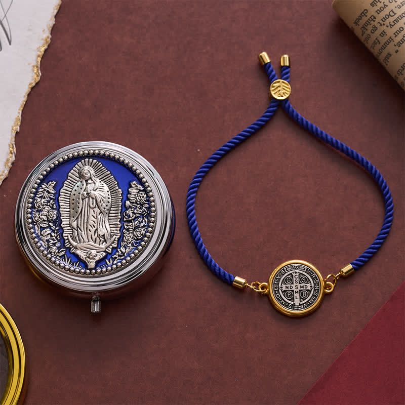 Christianartworkshop Verstellbares St.-Benedikt-Armband aus gewebter Kordel: Symbol des unerschütterlichen himmlischen Schutzes - image 10
