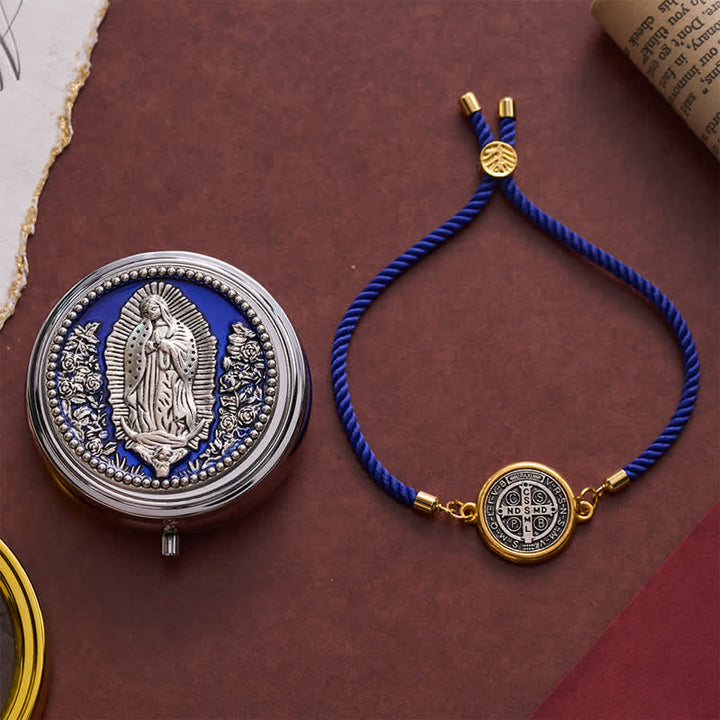 Christianartworkshop Verstellbares St.-Benedikt-Armband aus gewebter Kordel: Symbol des unerschütterlichen himmlischen Schutzes - image 10
