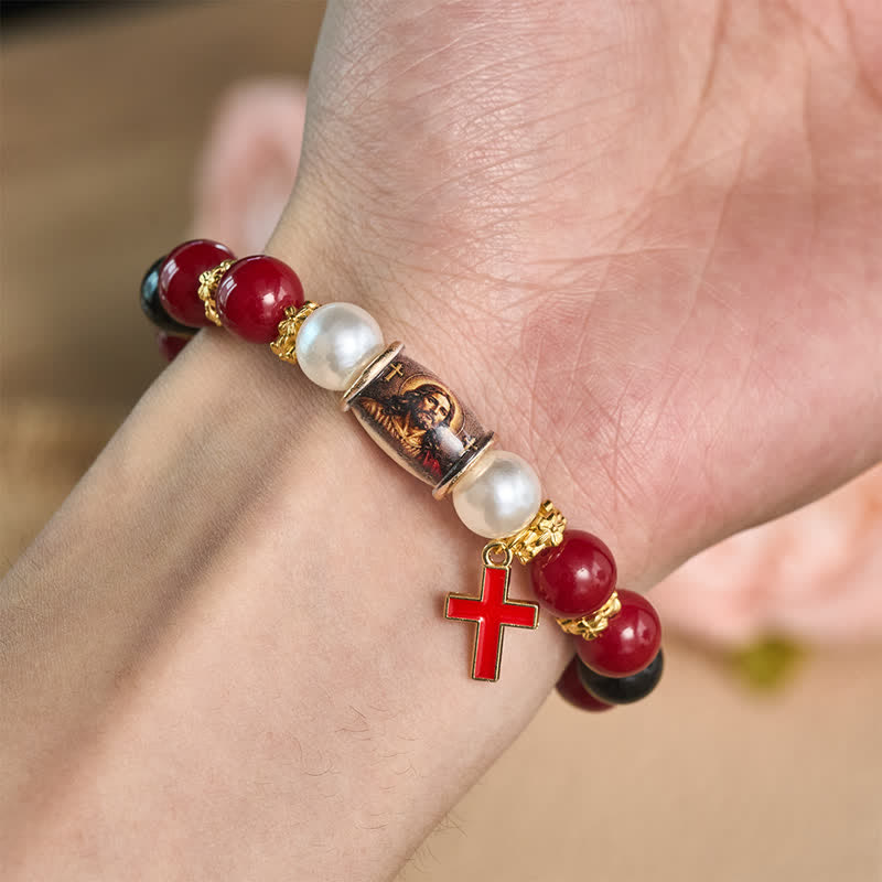 Christianartworkshop Armband mit Anhängern aus einer Legierung und einem Heiligen-Ikonen-Motiv: Träger erhebender heiliger Gelassenheit - image 2