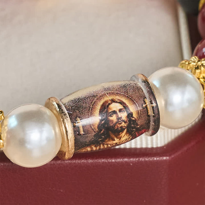 Christianartworkshop Armband mit Anhängern aus einer Legierung und einem Heiligen-Ikonen-Motiv: Träger erhebender heiliger Gelassenheit - image 4