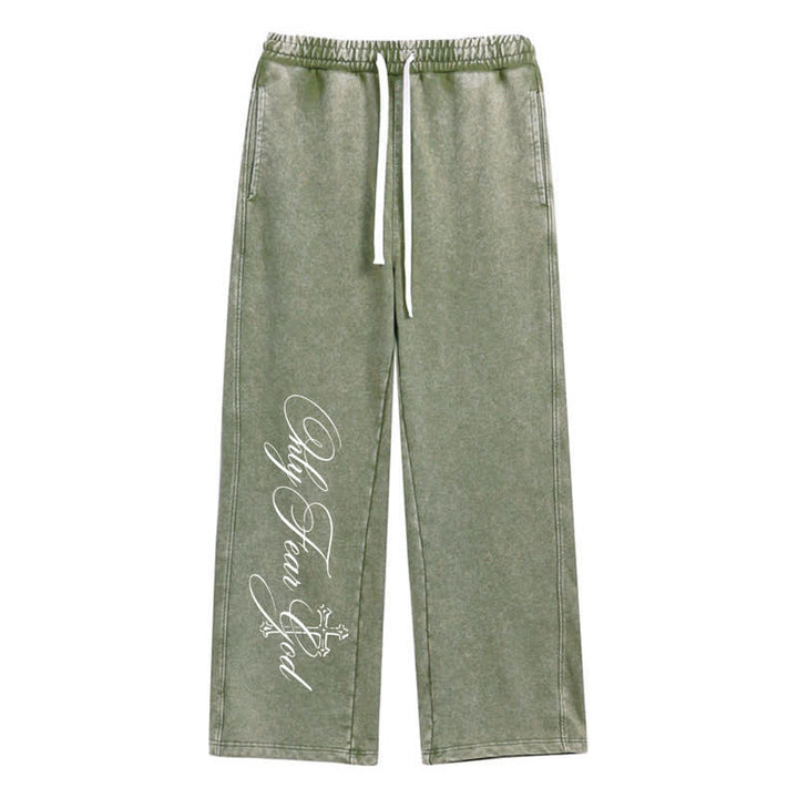 Christianartworkshop Walk By Faith Cross Script Washed Sweatpants - Grün - 2XL - image 24