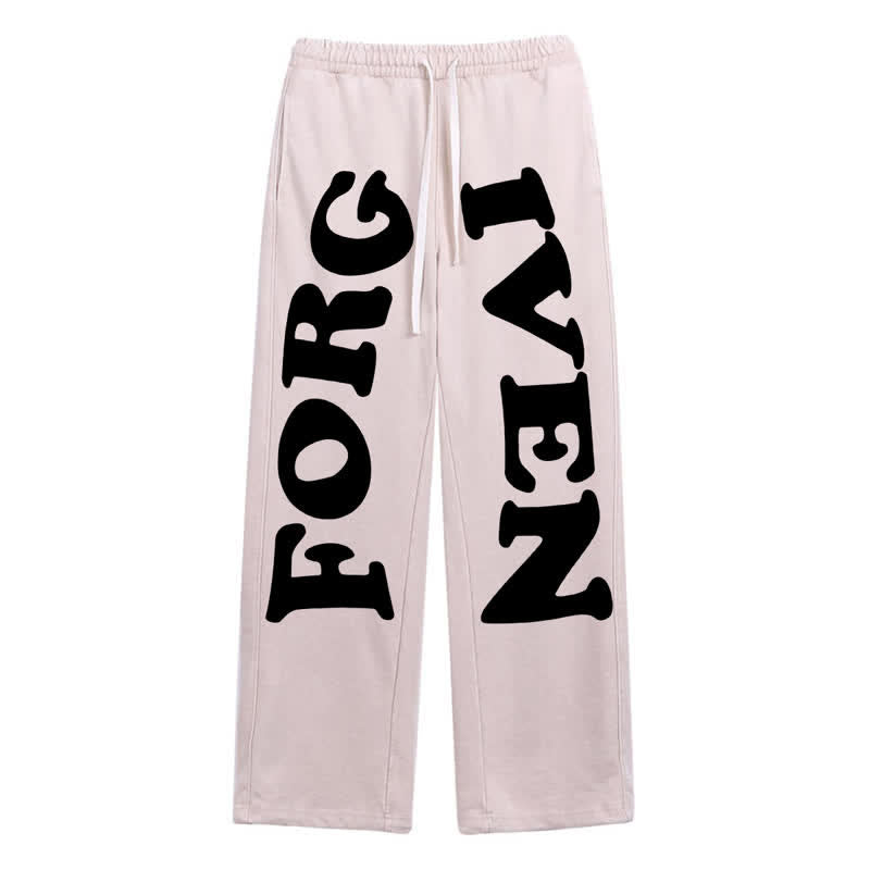 Christianartworkshop Forgiven Statement Weitbeinige, gewaschene Jogginghose - Beige - 2XL - image 24