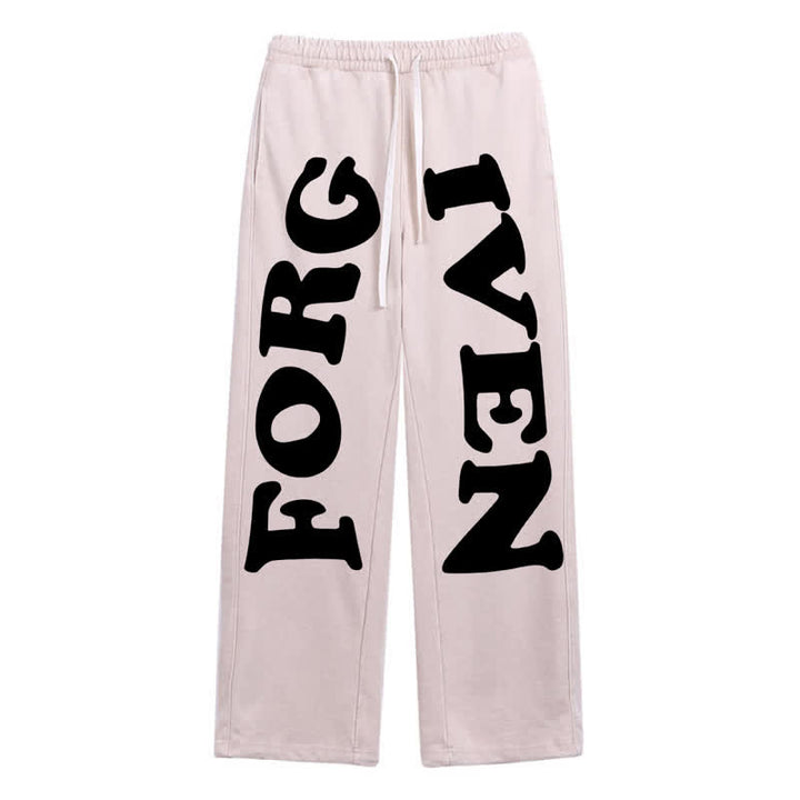 Christianartworkshop Forgiven Statement Weitbeinige, gewaschene Jogginghose - Beige - 2XL - image 24