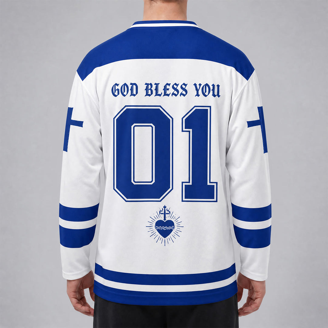 Christianartworkshop Alles ist möglich – Jesus-Symbol-Hockeytrikot - image 6