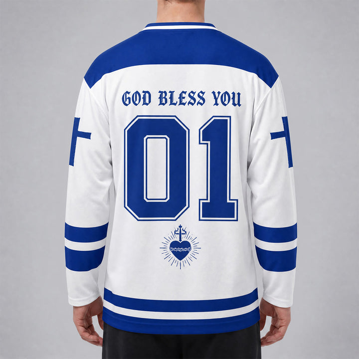 Christianartworkshop Alles ist möglich – Jesus-Symbol-Hockeytrikot - image 6