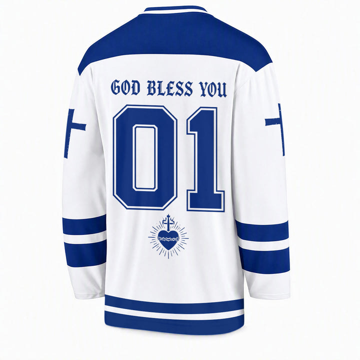 Christianartworkshop Alles ist möglich – Jesus-Symbol-Hockeytrikot - image 2