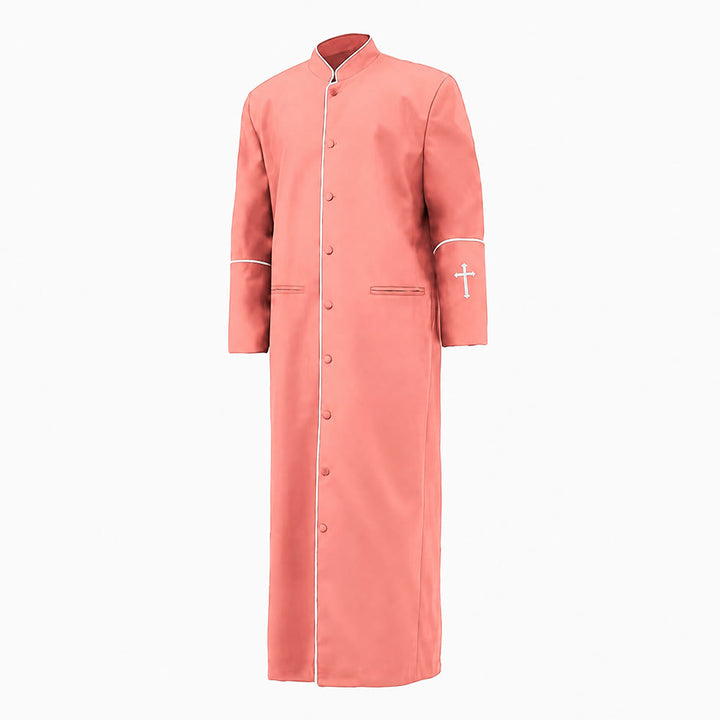 Christianartworkshop Mittelalterliche schwarze Priesterkutte in verschiedenen Farben und mit Kreuzverzierungen - Rosa - 3XL - image 14