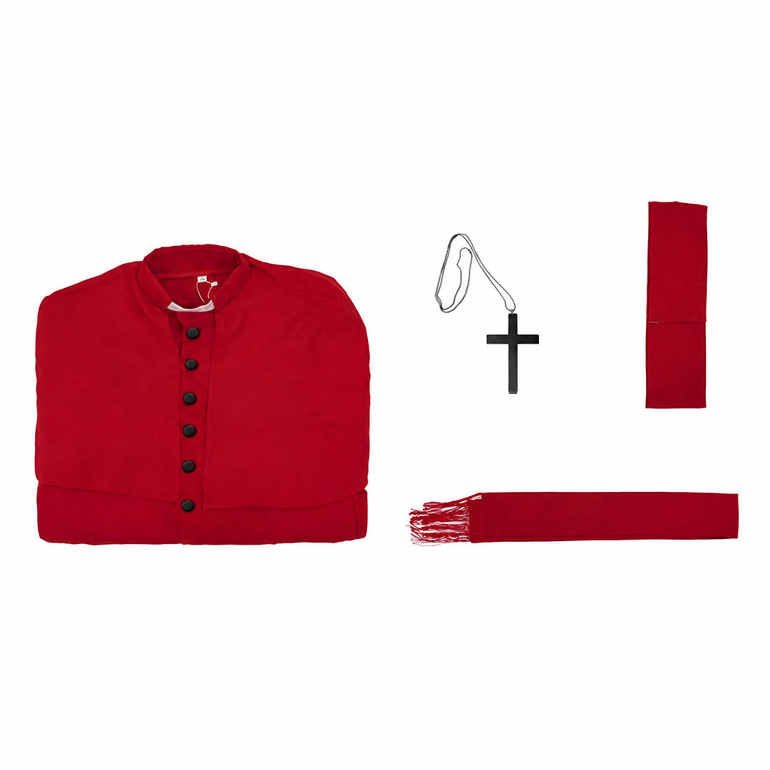 Christianartworkshop Mehrfarbige zeremonielle römische Soutane-Kassock: Ästhetik mittelalterlicher Priester - image 16