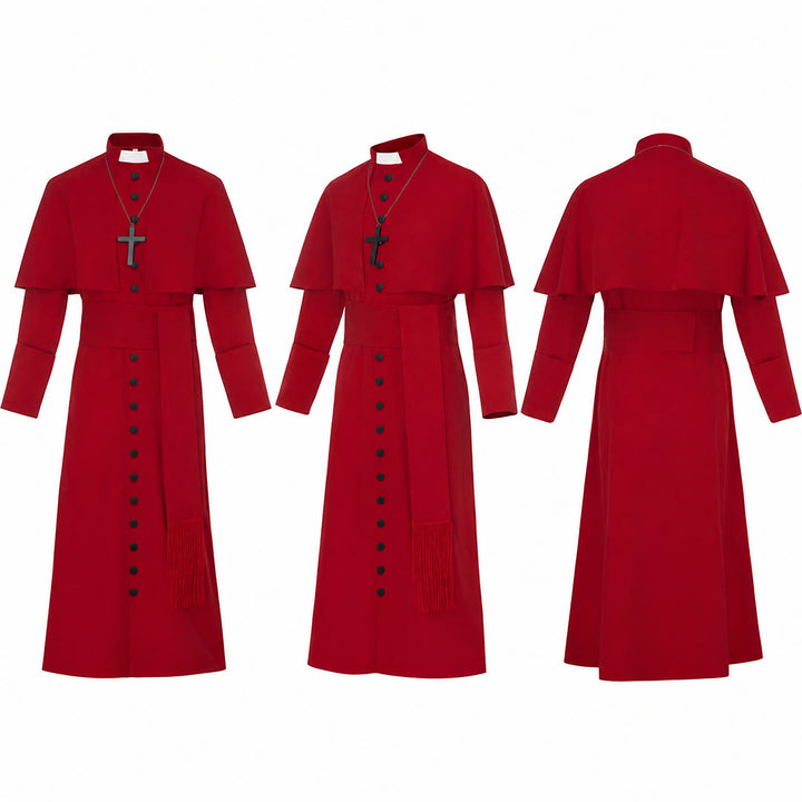 Christianartworkshop Mehrfarbige zeremonielle römische Soutane-Kassock: Ästhetik mittelalterlicher Priester - image 12