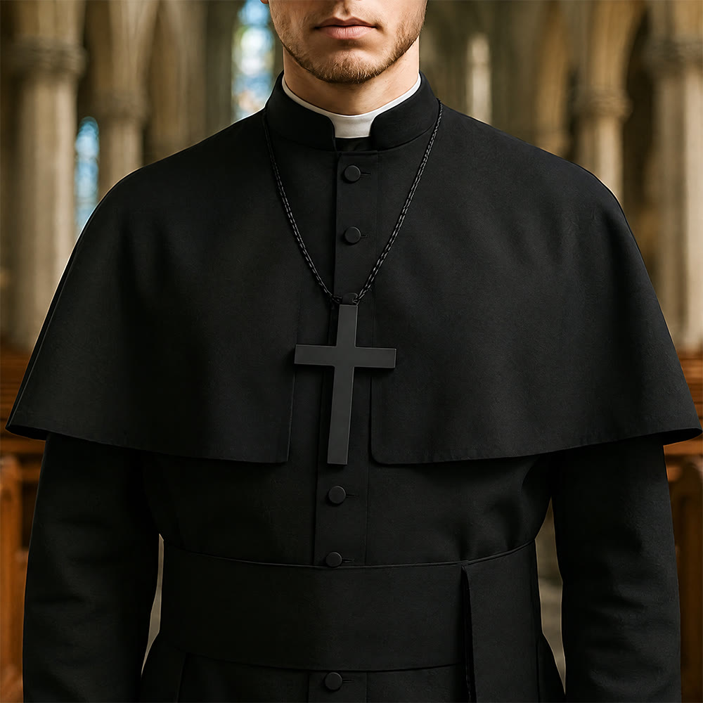 Christianartworkshop Mehrfarbige zeremonielle römische Soutane-Kassock: Ästhetik mittelalterlicher Priester - image 0
