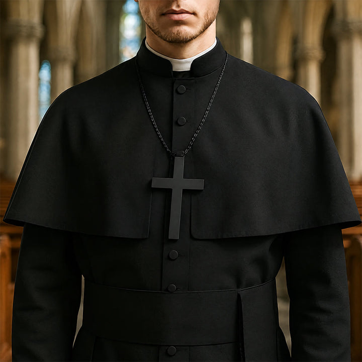 Christianartworkshop Mehrfarbige zeremonielle römische Soutane-Kassock: Ästhetik mittelalterlicher Priester - image 0