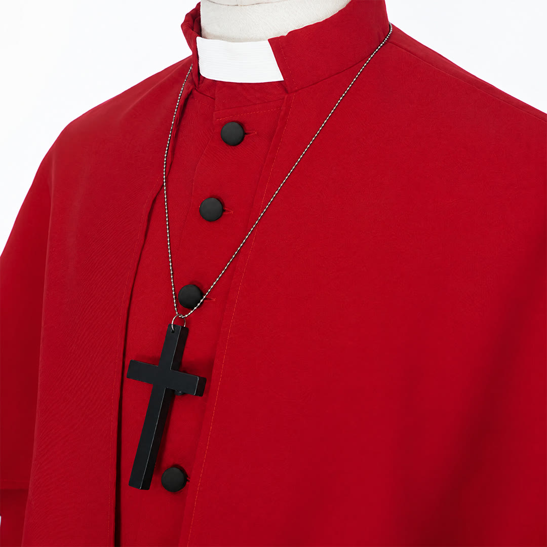 Christianartworkshop Mehrfarbige zeremonielle römische Soutane-Kassock: Ästhetik mittelalterlicher Priester - image 15
