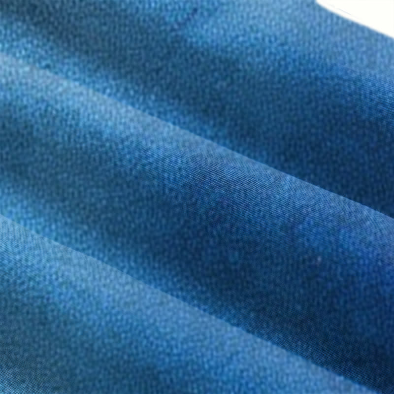 Christianartworkshop Wintermantel mit Kapuze und blauem Farbverlauf, Sherpa-Fleece ...Material mit Blumenmuster und Ombré-Blumenmuster - image 4