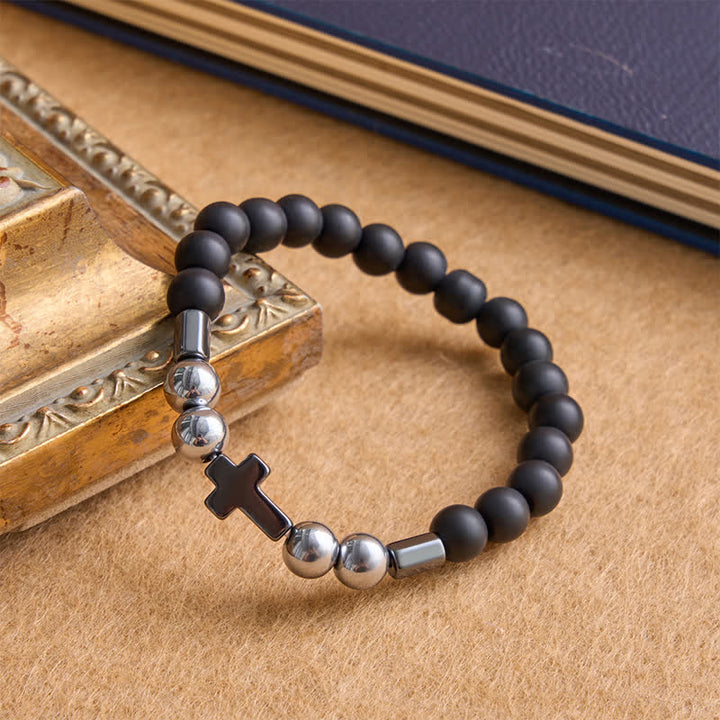 Christianartworkshop Armband mit Stein- und Kupferkreuz: Symbol sanfter göttlicher Fürsorge - image 9