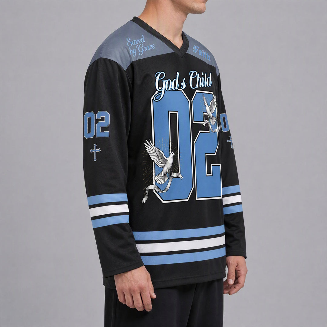 Christianartworkshop God's Child 02 Grace Dove Langarm-Hockeytrikot - image 4