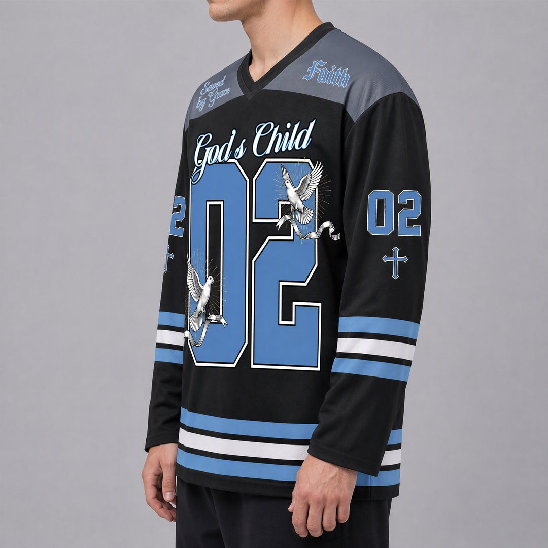 Christianartworkshop God's Child 02 Grace Dove Langarm-Hockeytrikot - image 5