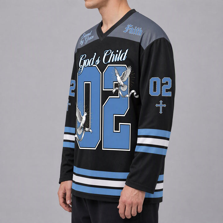 Christianartworkshop God's Child 02 Grace Dove Langarm-Hockeytrikot - image 5