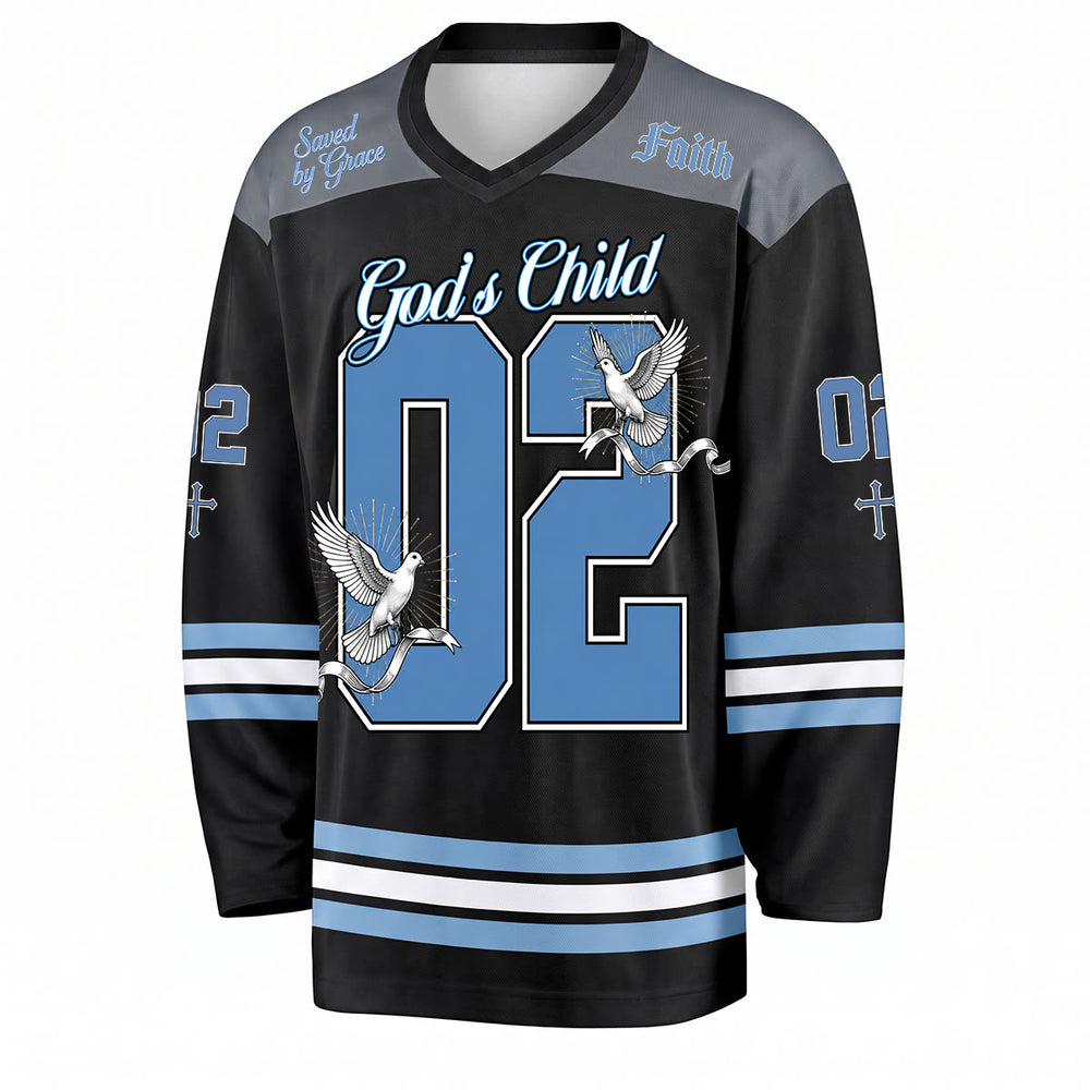Christianartworkshop God's Child 02 Grace Dove Langarm-Hockeytrikot - image 1