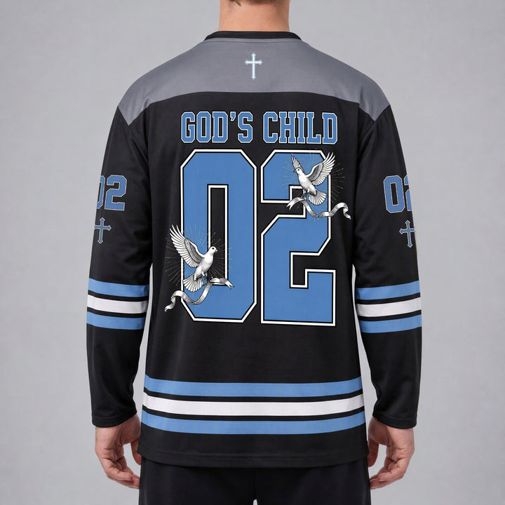 Christianartworkshop God's Child 02 Grace Dove Langarm-Hockeytrikot - image 6