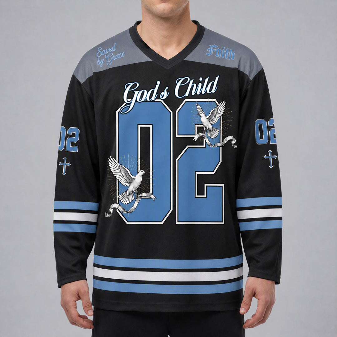 Christianartworkshop God's Child 02 Grace Dove Langarm-Hockeytrikot - image 3