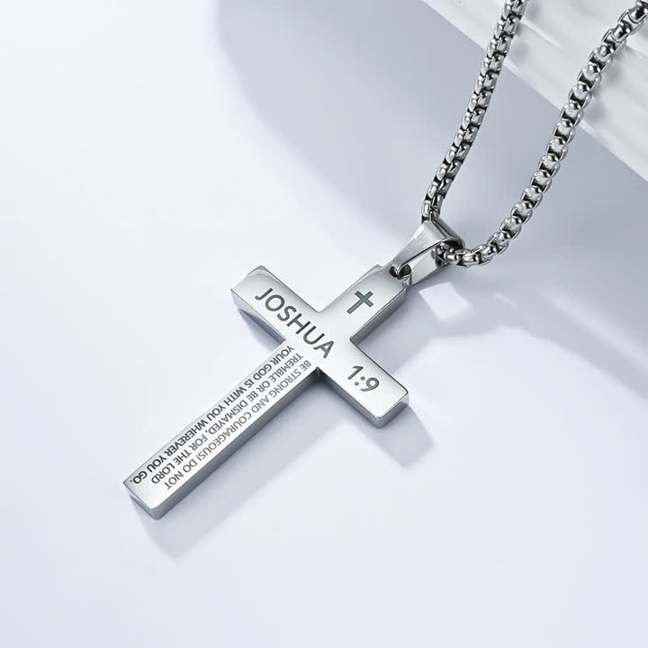 Christianartworkshop Hochwertige Kreuzkette mit Bibelversen: Zeichen unfehlbaren göttlichen Schutzes - Silber - 1:9 - image 9