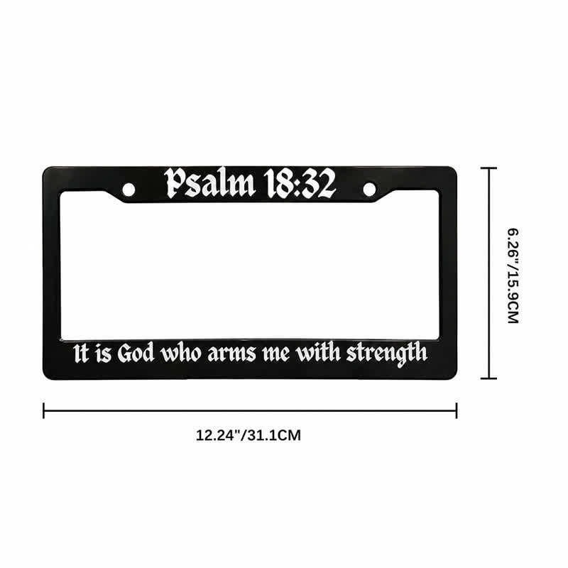 Christianartworkshop Psalm 18,32 Schriftstelle Metallrahmen eines Autos: Symbol der beständigen himmlischen Stärke - image 8