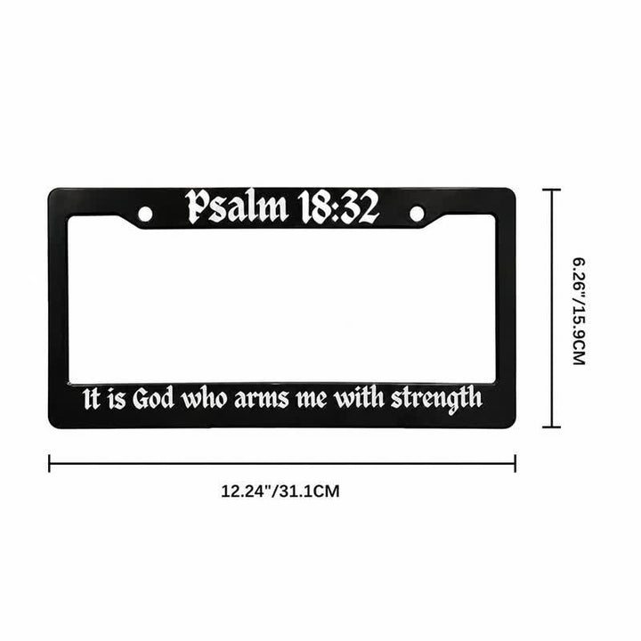 Christianartworkshop Psalm 18,32 Schriftstelle Metallrahmen eines Autos: Symbol der beständigen himmlischen Stärke - image 8