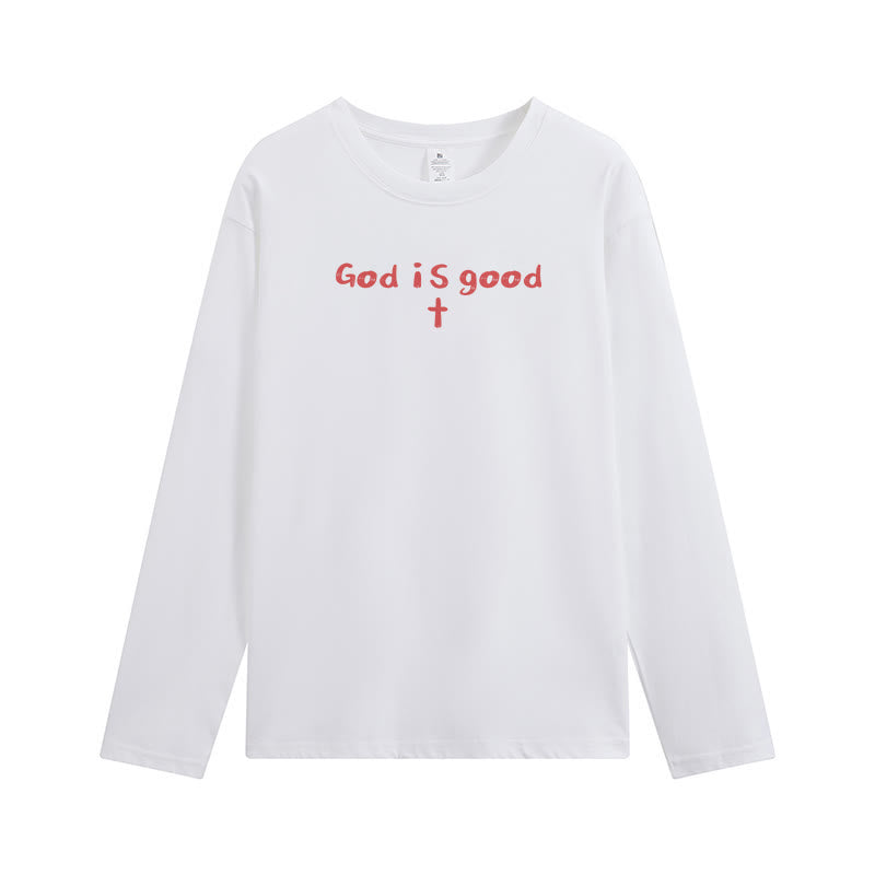 Christianartworkshop „Gott ist der einzige Grund“ – Weißes Langarm-T-Shirt - image 2