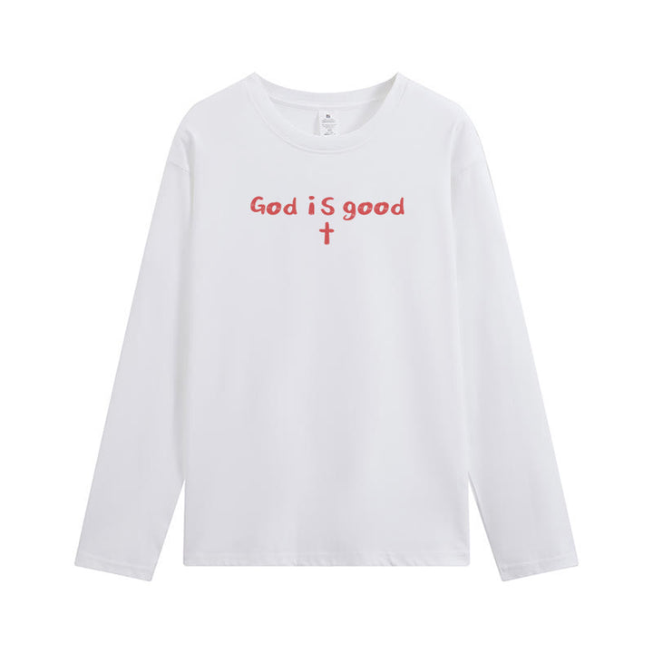 Christianartworkshop „Gott ist der einzige Grund“ – Weißes Langarm-T-Shirt - image 2