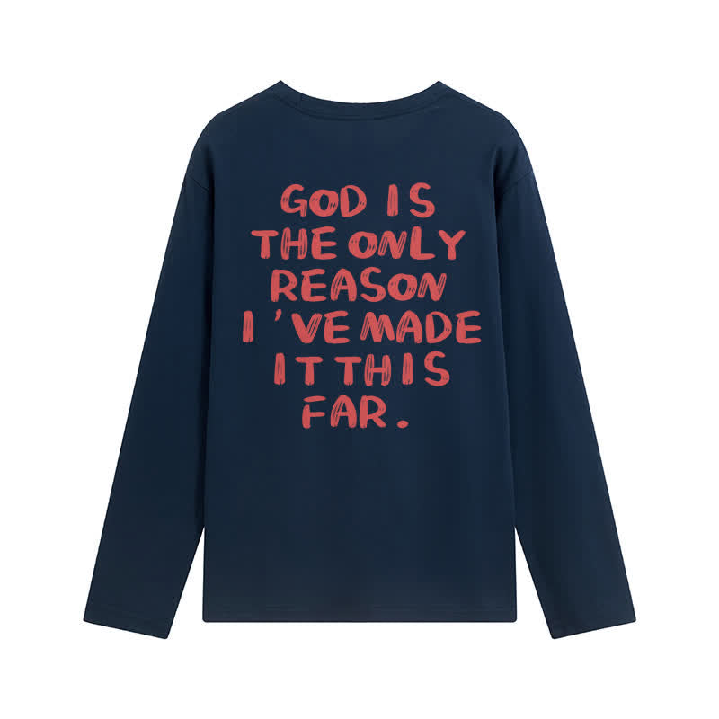Christianartworkshop „Gott ist der einzige Grund“ – Weißes Langarm-T-Shirt - image 16