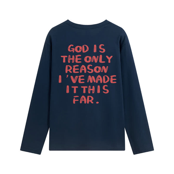 Christianartworkshop „Gott ist der einzige Grund“ – Weißes Langarm-T-Shirt - image 16