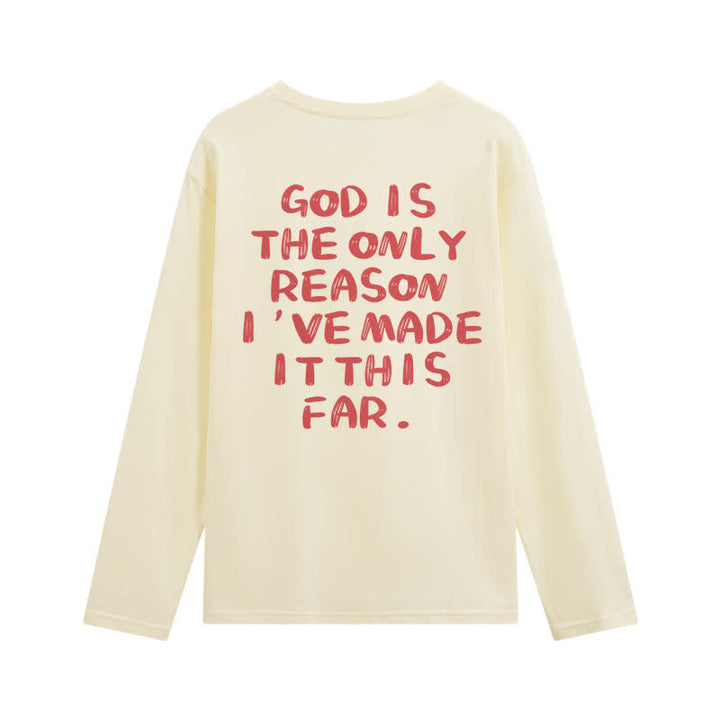 Christianartworkshop „Gott ist der einzige Grund“ – Weißes Langarm-T-Shirt - image 34