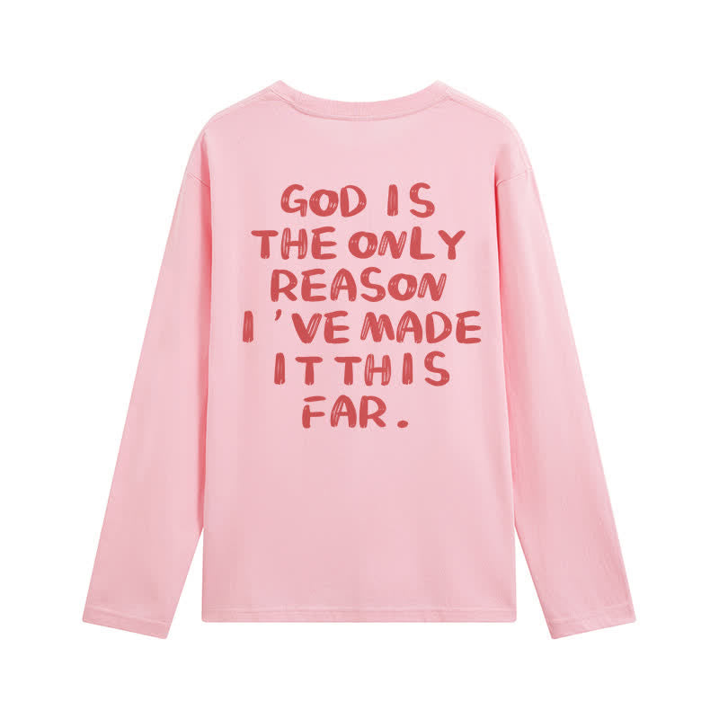 Christianartworkshop „Gott ist der einzige Grund“ – Weißes Langarm-T-Shirt - image 4