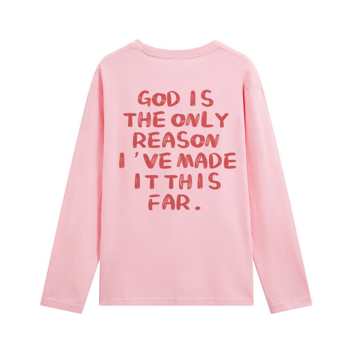 Christianartworkshop „Gott ist der einzige Grund“ – Weißes Langarm-T-Shirt - image 4