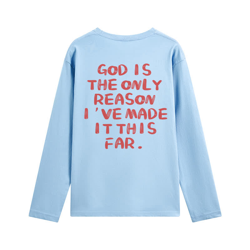 Christianartworkshop „Gott ist der einzige Grund“ – Weißes Langarm-T-Shirt - image 19