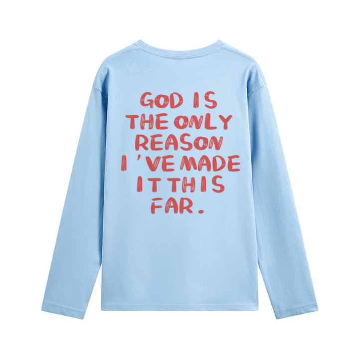 Christianartworkshop „Gott ist der einzige Grund“ – Weißes Langarm-T-Shirt - image 19