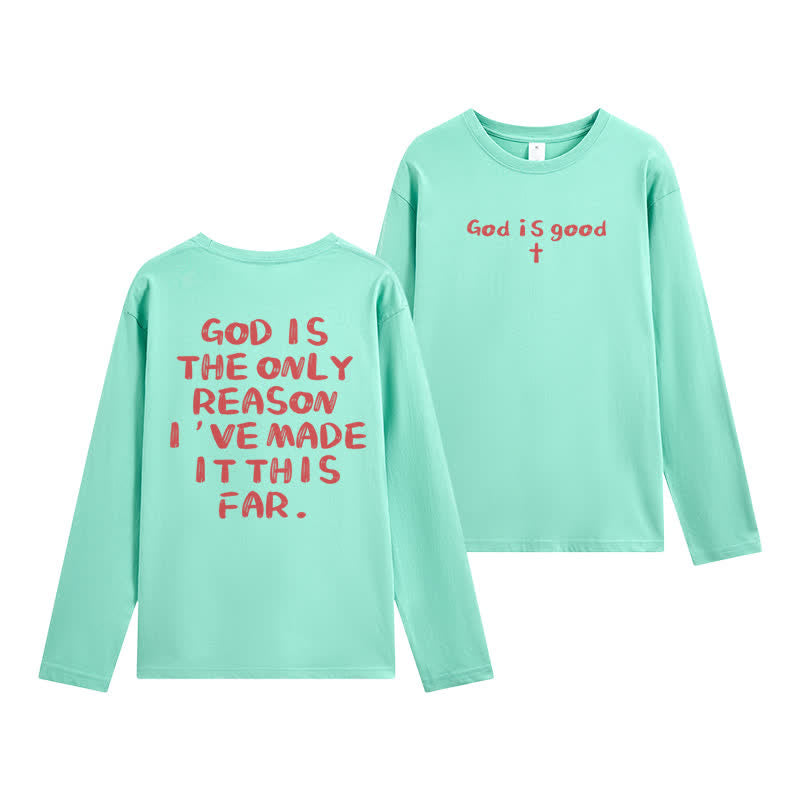 Christianartworkshop „Gott ist der einzige Grund“ – Weißes Langarm-T-Shirt - image 21