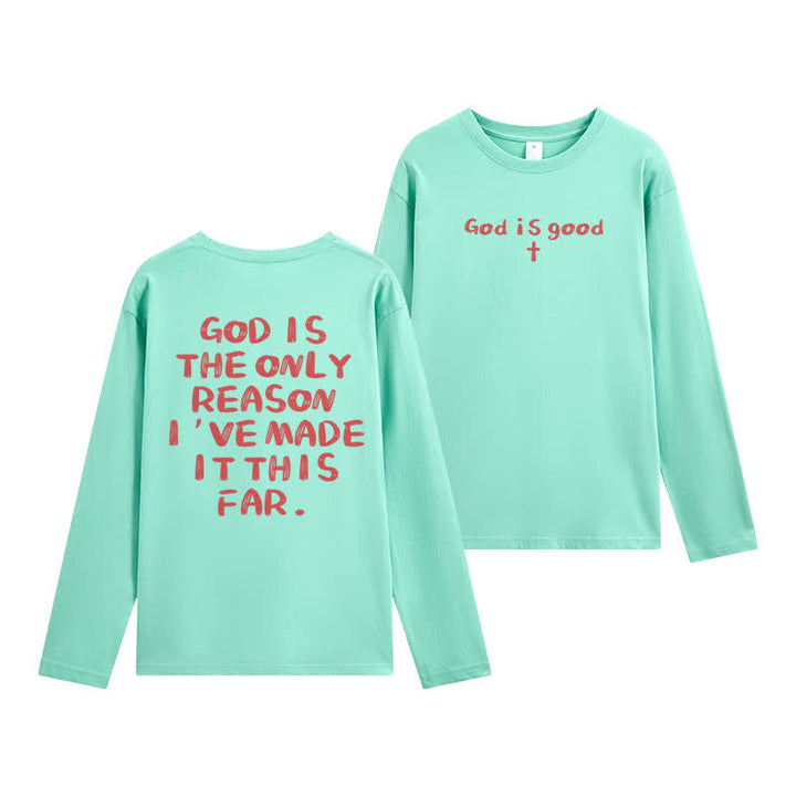 Christianartworkshop „Gott ist der einzige Grund“ – Weißes Langarm-T-Shirt - image 21