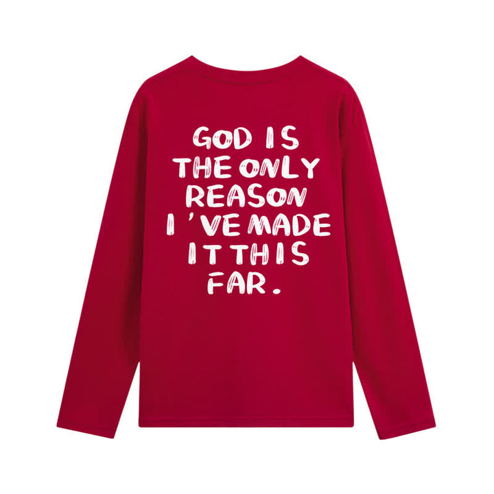 Christianartworkshop „Gott ist der einzige Grund“ – Weißes Langarm-T-Shirt - image 25