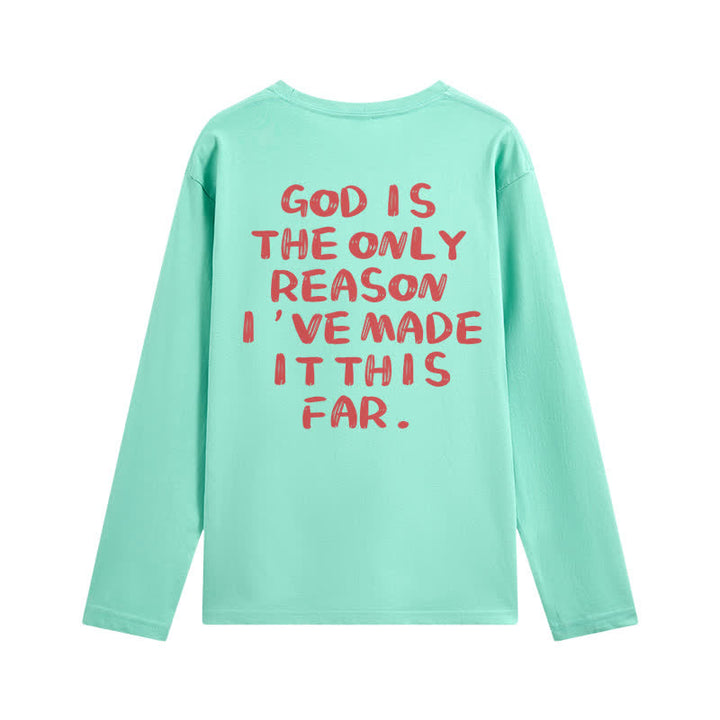 Christianartworkshop „Gott ist der einzige Grund“ – Weißes Langarm-T-Shirt - image 22