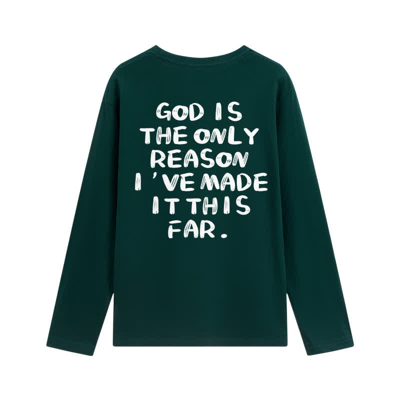 Christianartworkshop „Gott ist der einzige Grund“ – Weißes Langarm-T-Shirt - image 13