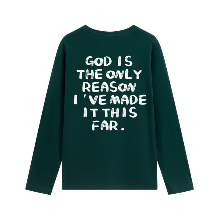 Christianartworkshop „Gott ist der einzige Grund“ – Weißes Langarm-T-Shirt - image 13
