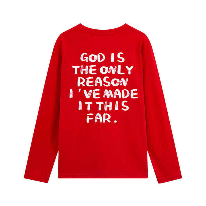 Christianartworkshop „Gott ist der einzige Grund“ – Weißes Langarm-T-Shirt - image 31