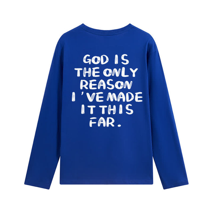 Christianartworkshop „Gott ist der einzige Grund“ – Weißes Langarm-T-Shirt - image 28