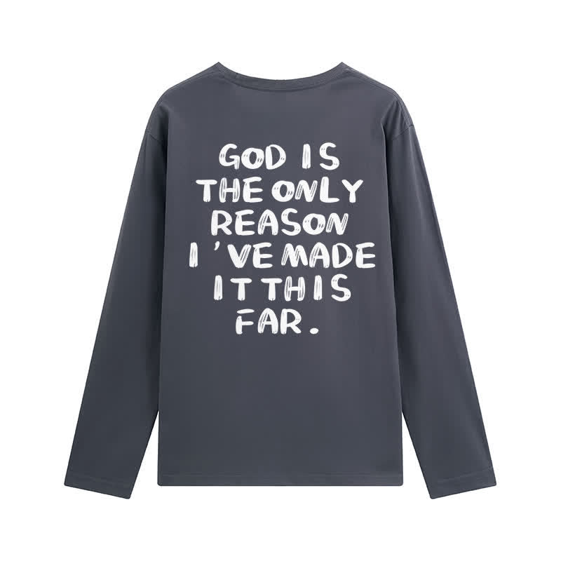 Christianartworkshop „Gott ist der einzige Grund“ – Weißes Langarm-T-Shirt - image 10