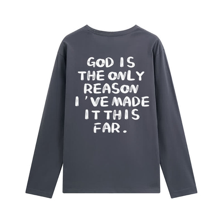 Christianartworkshop „Gott ist der einzige Grund“ – Weißes Langarm-T-Shirt - image 10