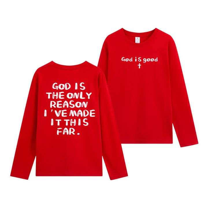 Christianartworkshop „Gott ist der einzige Grund“ – Weißes Langarm-T-Shirt - image 30