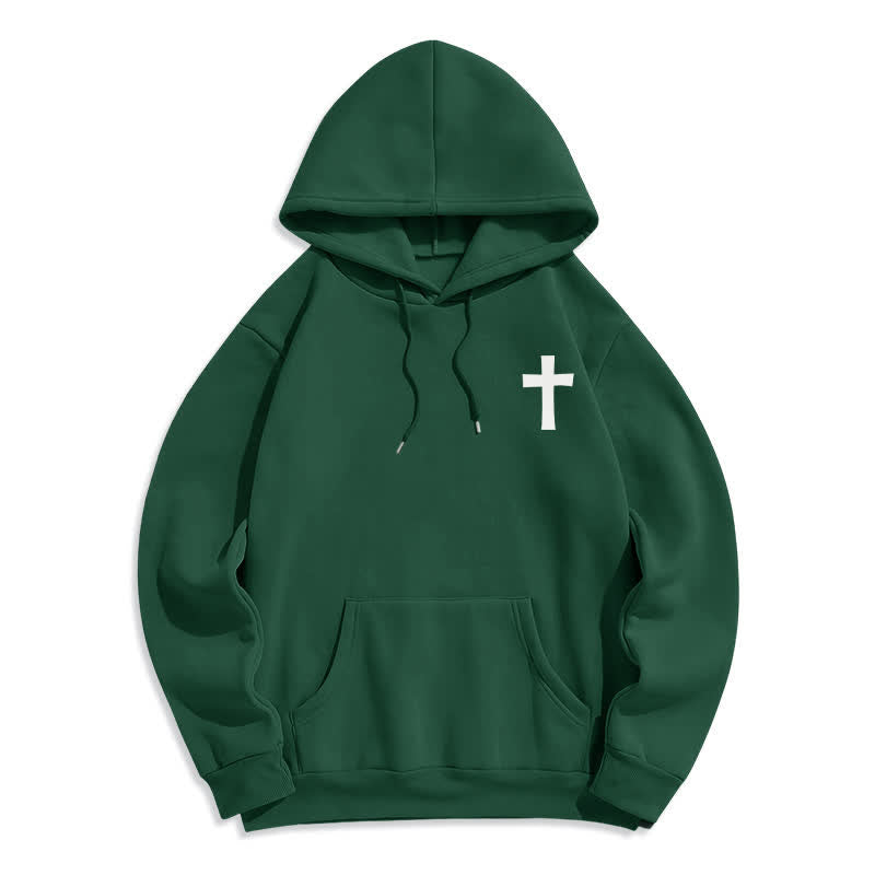 Christianartworkshop Warum sich Sorgen machen, wenn ich Jesus habe? Oversized Pullover Hoodie - image 20