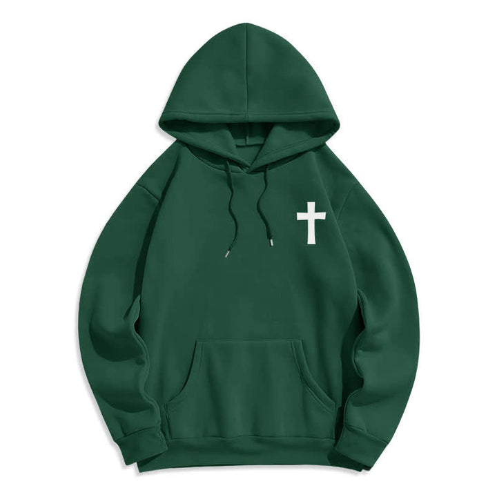 Christianartworkshop Warum sich Sorgen machen, wenn ich Jesus habe? Oversized Pullover Hoodie - image 20
